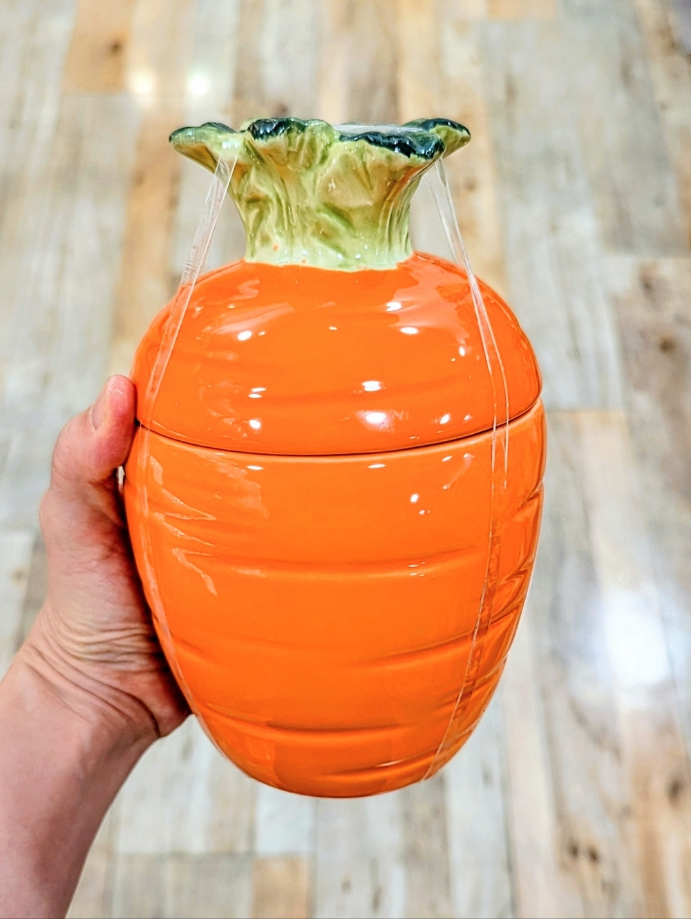 🥕NEW POTTERS STUDIO LARGE SPRING SUMMER FALL CARROT CANISTER